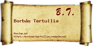 Borbás Tertullia névjegykártya