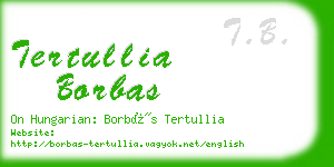 tertullia borbas business card
